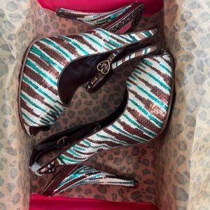 Betsey Johnson Sequined Heels